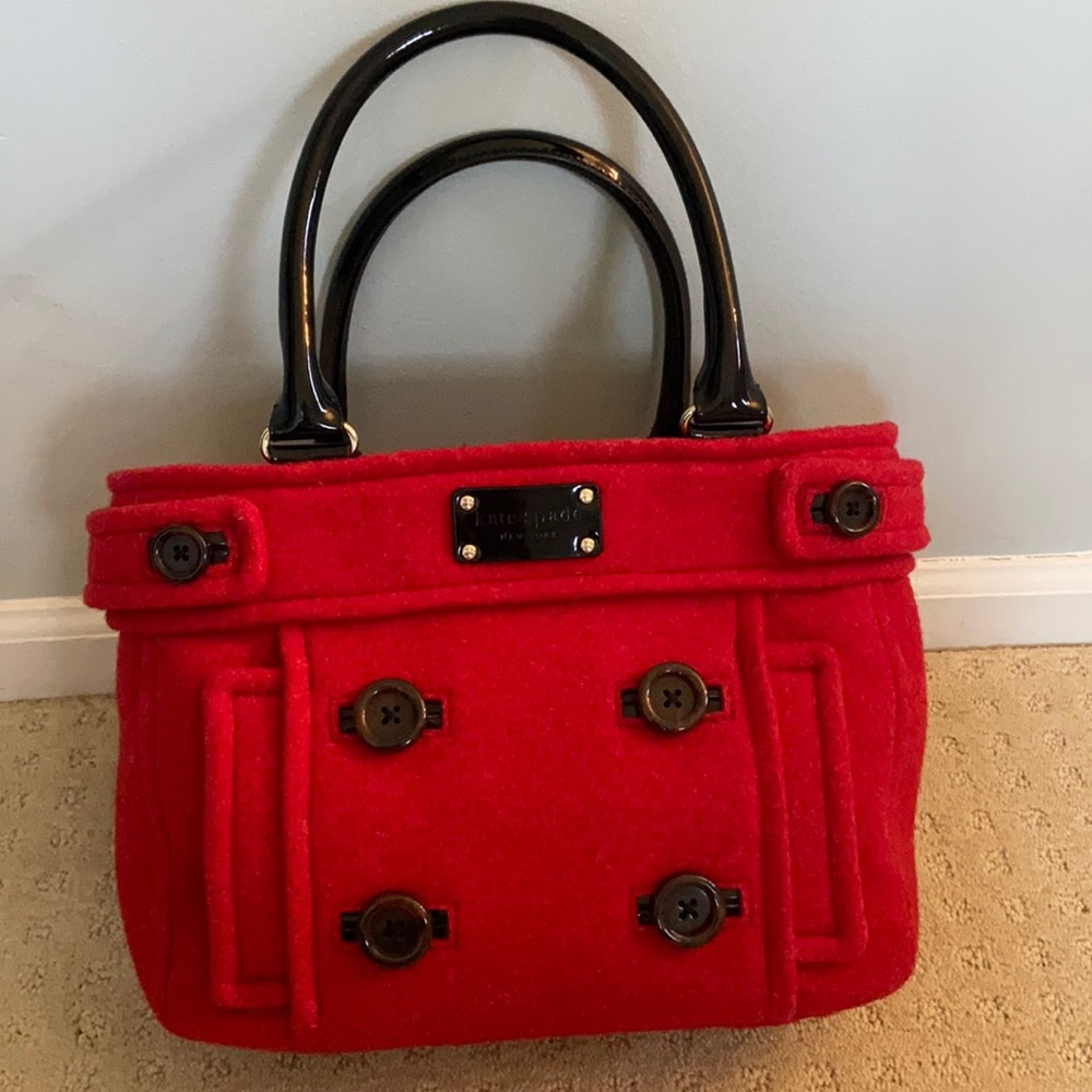 Red wool bag